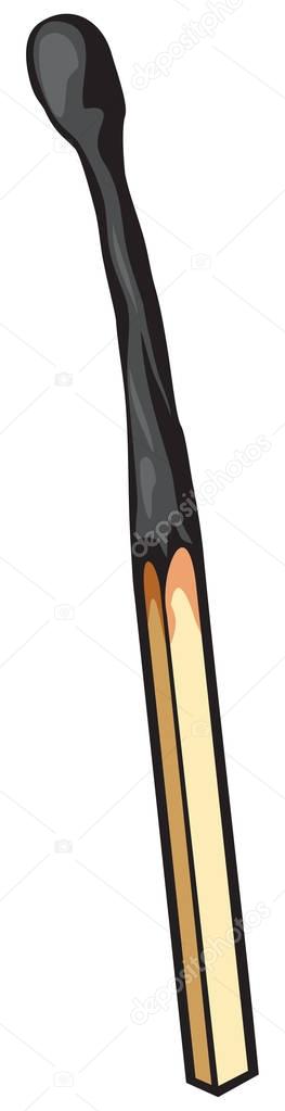 burning matches vector illustration