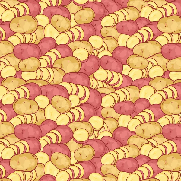 Motif de fond avec pommes de terre — Image vectorielle