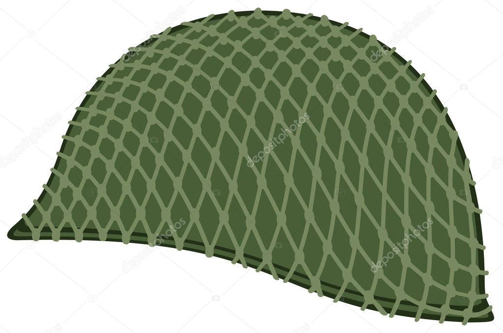 camouflaged military helmet vector illustration