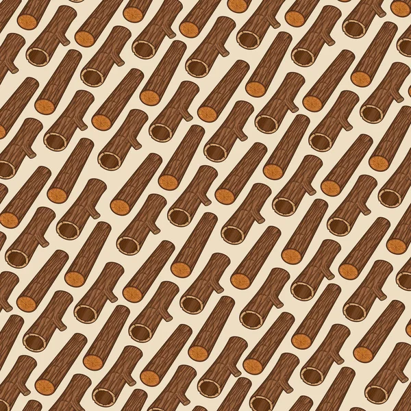 Background pattern with wooden logs — Stock Vector