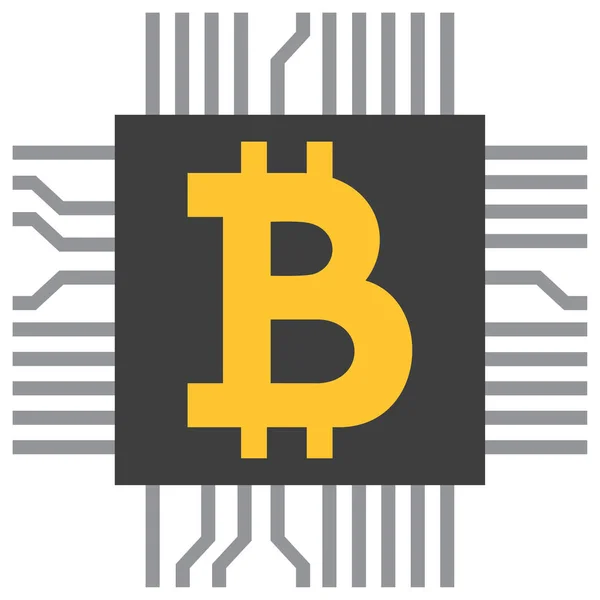 Bitcoin symbol ikonę (komputer ukł.) — Wektor stockowy