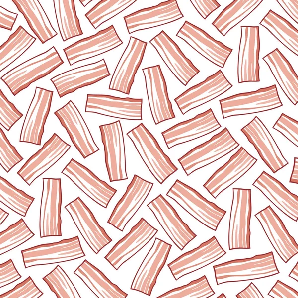 Background pattern with bacon — Stock Vector