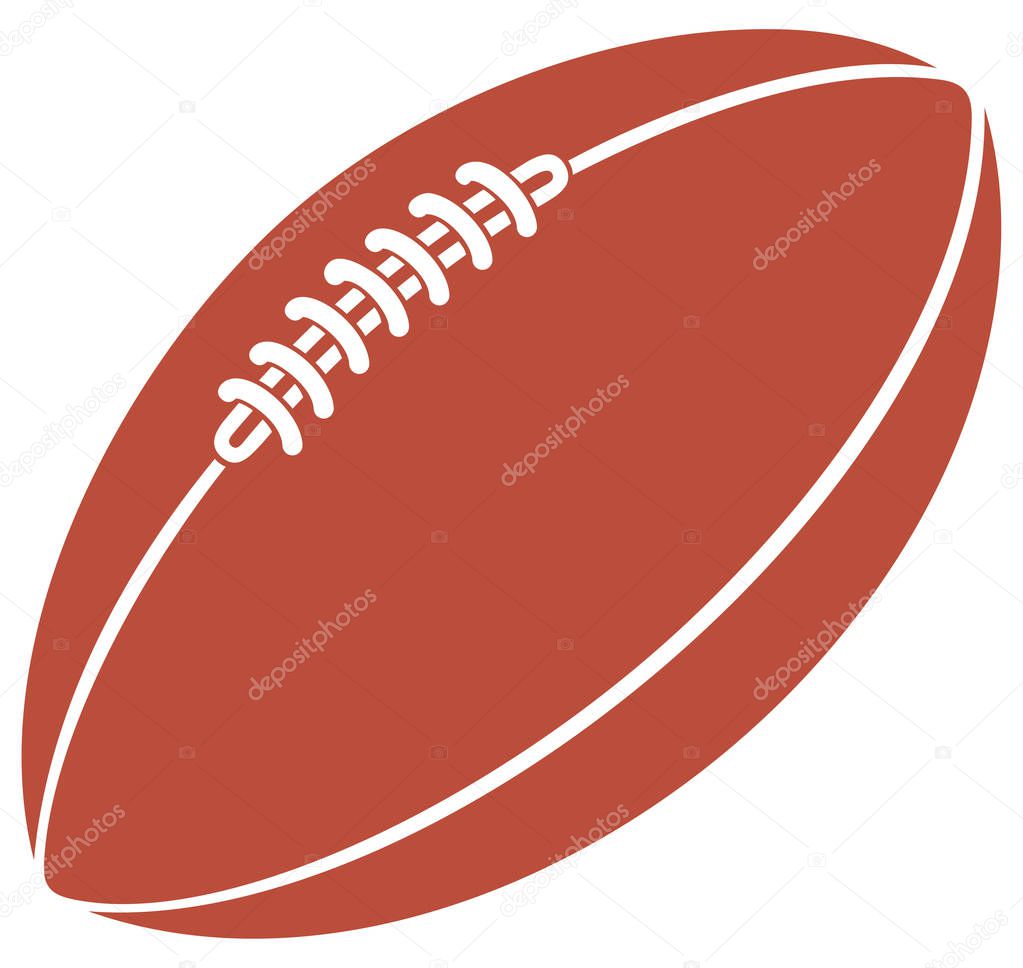 American football ball vector icon