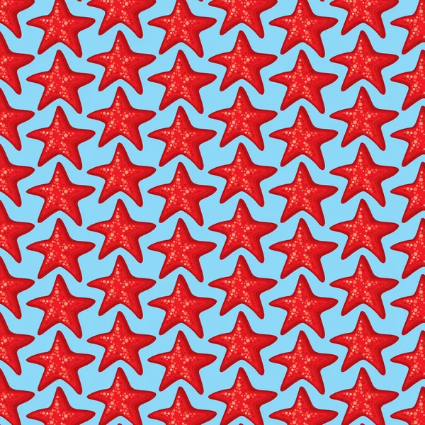 Motif de fond avec étoiles de mer — Image vectorielle