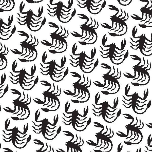 Background pattern with scorpions — Stock Vector