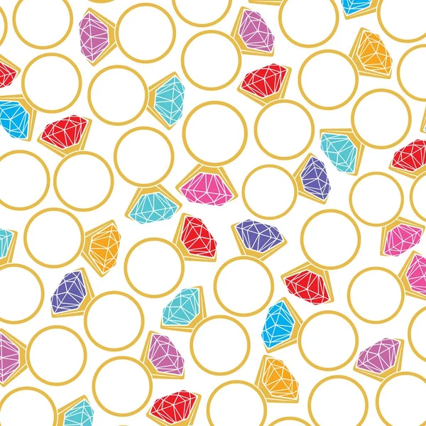 Motif de fond avec des anneaux dorés — Image vectorielle
