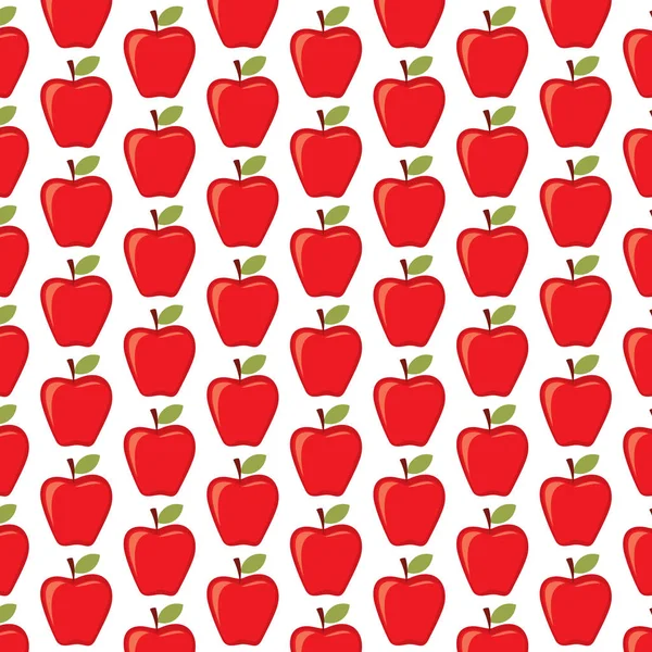 Background pattern with red apples — Stock Vector