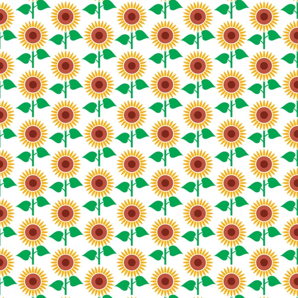 Patrón de fondo con girasol — Archivo Imágenes Vectoriales