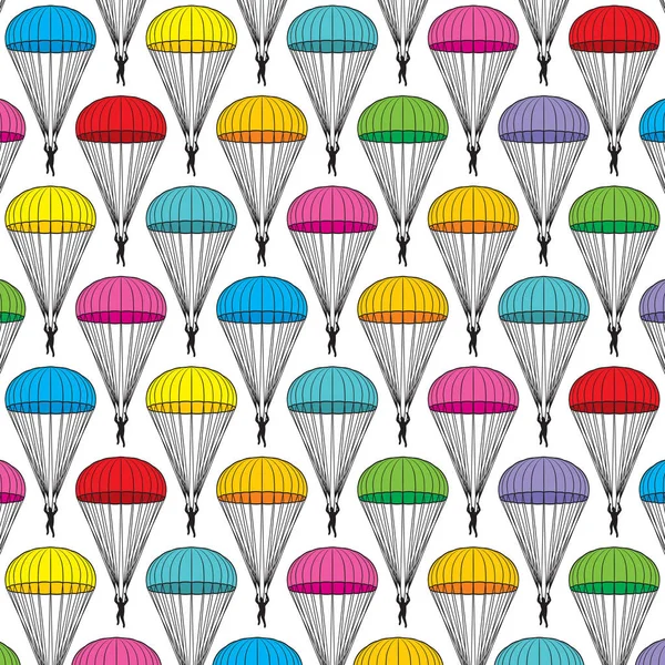 Background pattern with parachutes — Stock Vector