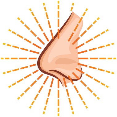 Burun vektör resimleme simgesi rengi