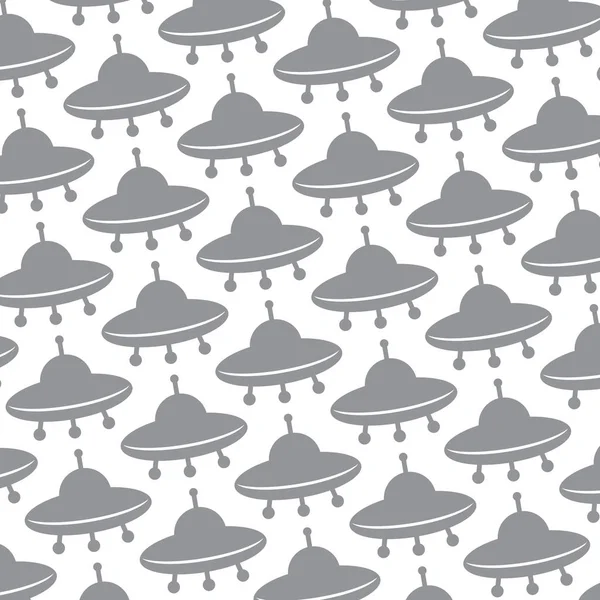Ufo と背景パターン — ストックベクタ
