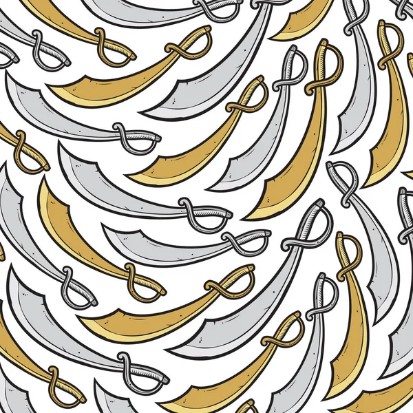 Motif de fond avec des sabres — Image vectorielle
