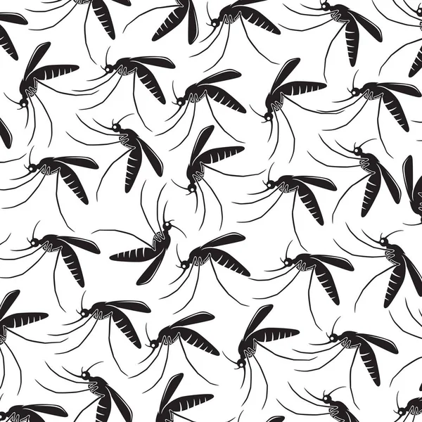 Patroon van de achtergrond met muggen — Stockvector