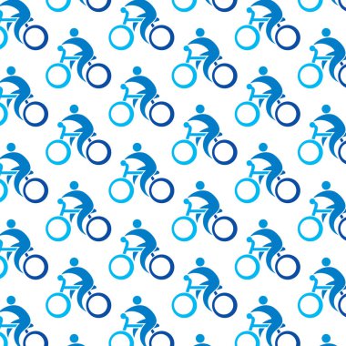 Bisiklet vektör illüstrasyonlu arka plan deseni