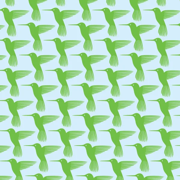 Hummingbird Vector Pattern Background Icon Design — Stock Vector