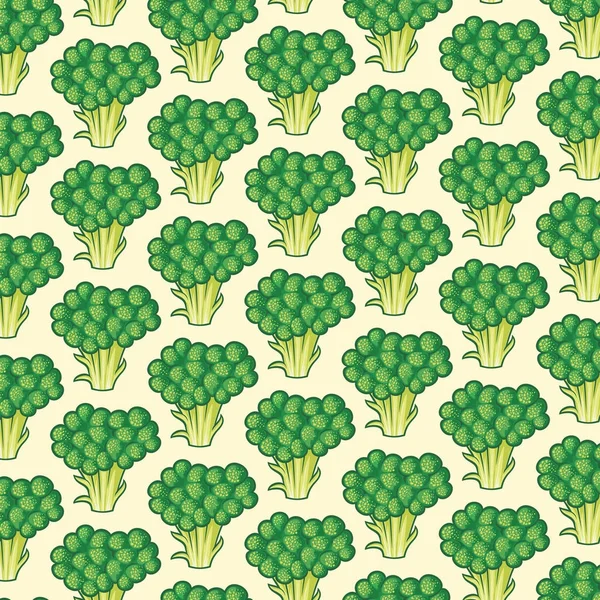 Motif de fond avec brocoli — Image vectorielle