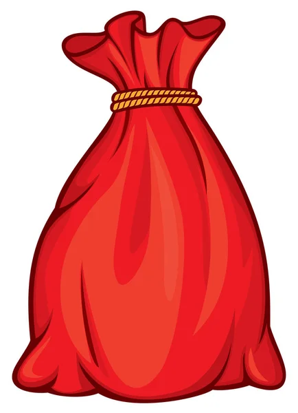 Bolso rojo de Santa Claus (bolsa de Navidad ) — Vector de stock