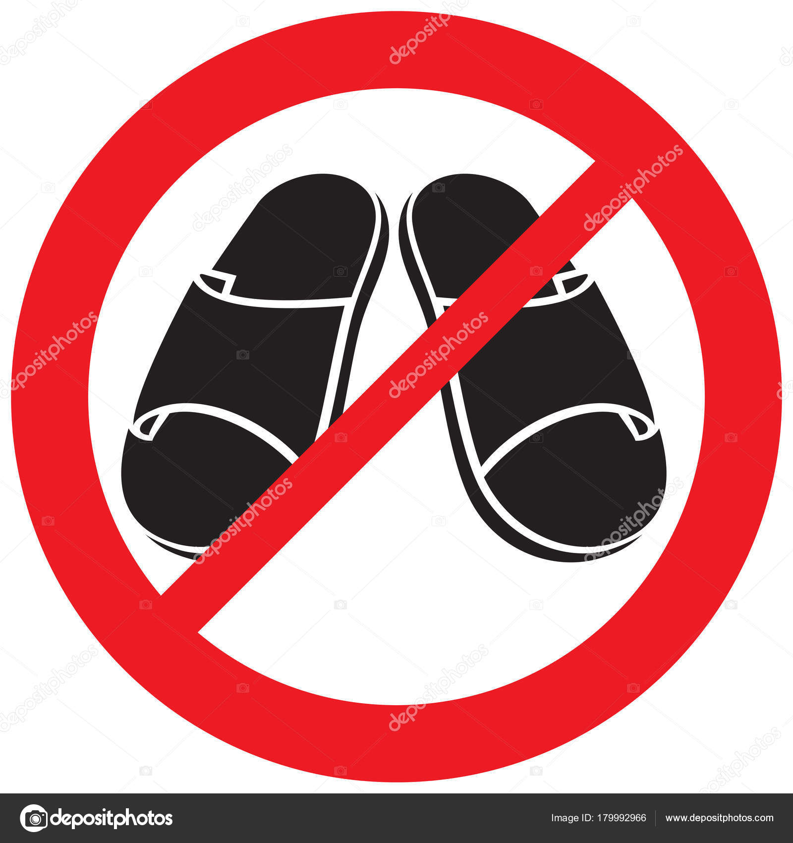 Flip Flops Allowed Sign Stock Vector by ©Tribaliumivanka 179992966