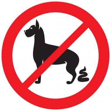 hiçbir köpek kaka işareti (yasağı simgesi, yasak sembolü)