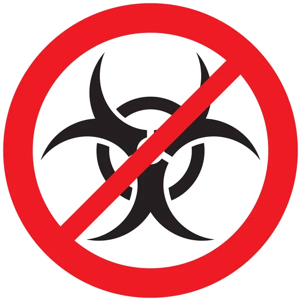 Biohazard Forbidden Sign Prohibition Icon — Stock Vector