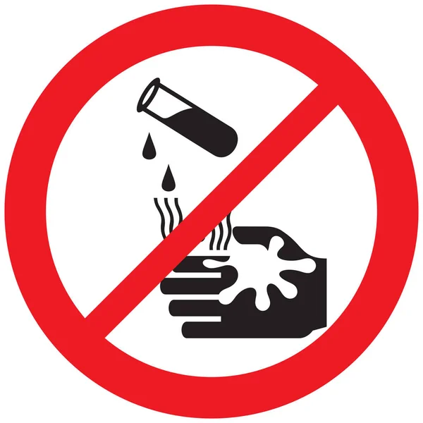 Avertissement Corrosif Danger Signe Interdit — Image vectorielle