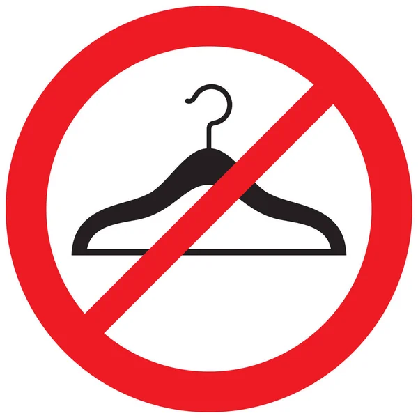 Ninguna Señal Prohibición Perchas Símbolo Prohibido Icono Permitido — Vector de stock