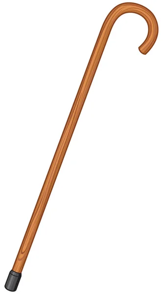 木製の杖杖 — ストックベクタ