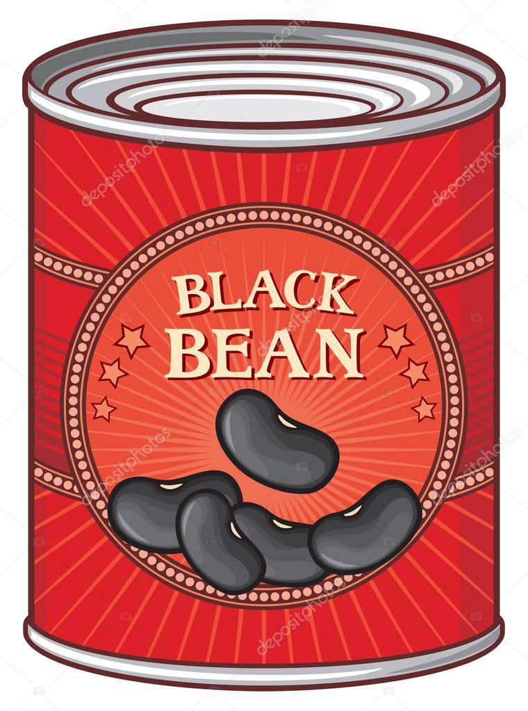 Tin of black beans