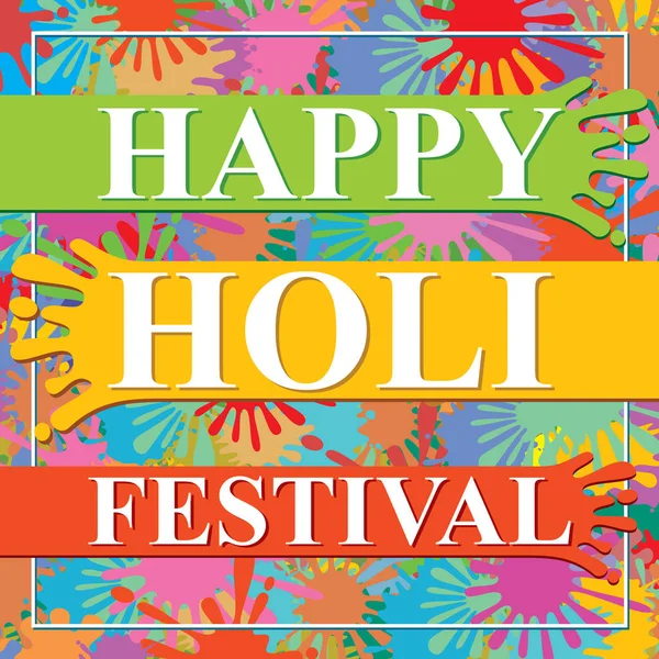 Gelukkig Holi Festival Ontwerp — Stockvector