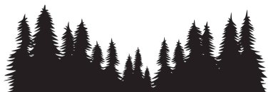 Orman manzarası tasarımı vektör illüstrasyonu