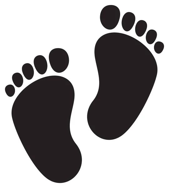 Baby Footprints Vector Illustration Boy Girl — ストックベクタ