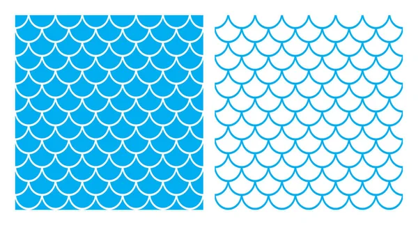 Échelles Poisson Colorées Sans Couture Fond Sirène — Image vectorielle