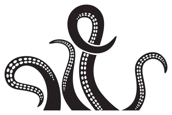 Diseño Tentáculos Pulpo Ilustración Vectorial — Vector de stock