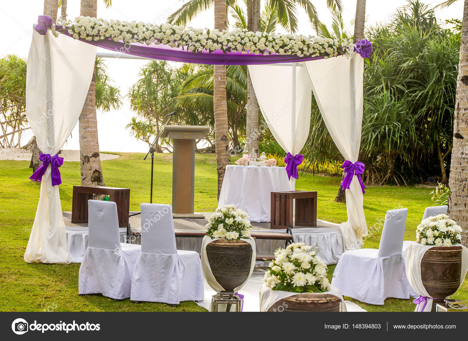 Outdoor Beach Wedding Setup Stock Photo C Volare2004 148394803