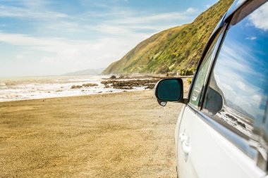 Araba görünümü deniz plaj