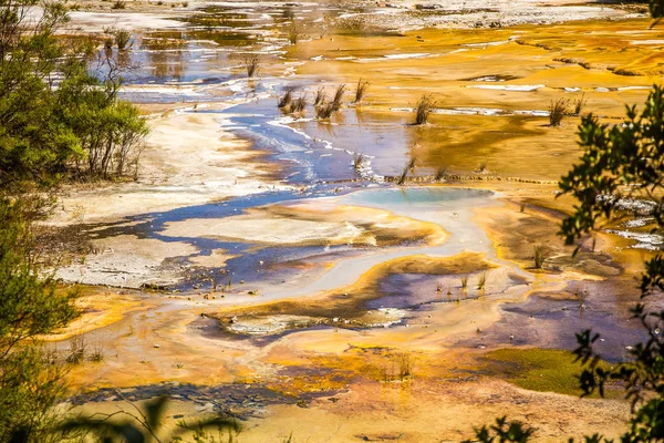 Orakei korako vale geotermal — Fotografia de Stock