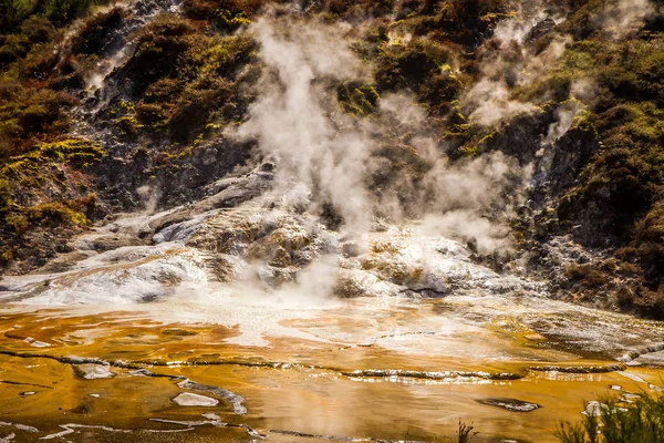 Orakei korako vale geotermal — Fotografia de Stock