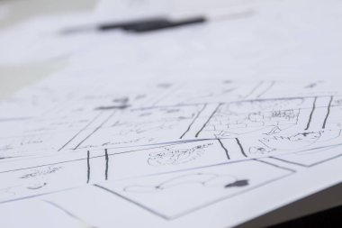 Beyaz skeçler yakın çekim