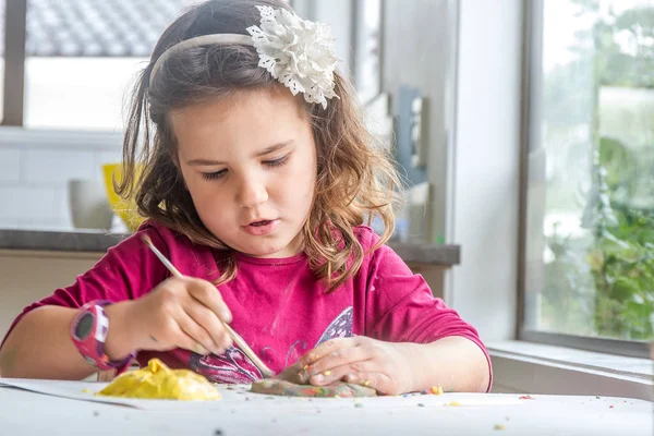 Indoor portrait of young child girl — Stock Photo, Image