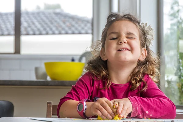 Indoor portrait of young child girl — Stock Photo, Image