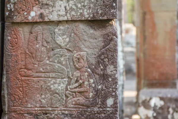 Ancient Khmer carving of Krishna — Stock Photo, Image