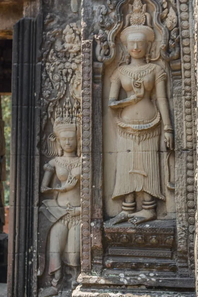 Antike Khmer-Schnitzerei von Krishna — Stockfoto