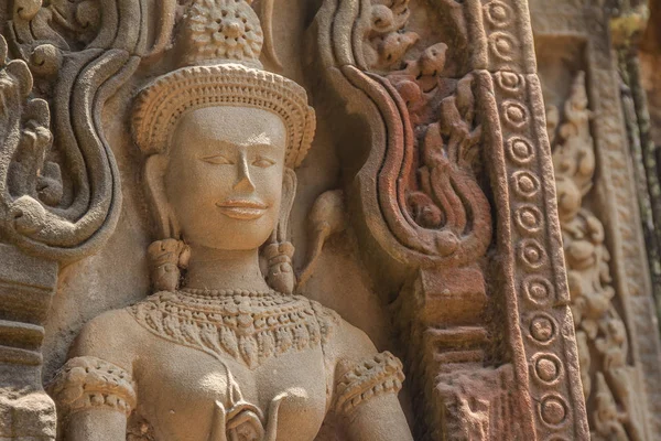 Escultura Khmer antiga de Krishna — Fotografia de Stock