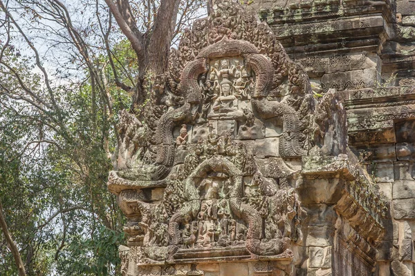 Antike Khmer-Schnitzerei von Krishna — Stockfoto