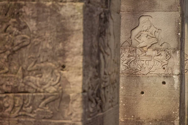 Стародавні кхмерська різьблення Крішни — стокове фото