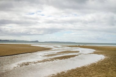 Deniz sahil şeridi ile kum plaj 