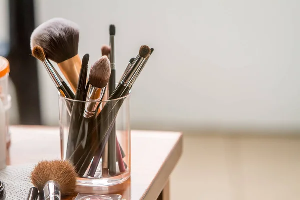 Make-up artist werken station — Stockfoto