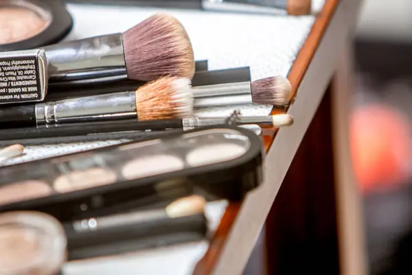 Make-up artist werken station — Stockfoto