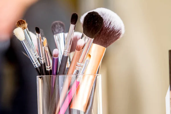 Make-up artist werken station — Stockfoto