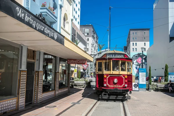 Christchurch Νέα Ζηλανδία Ιανουαρίου 2018 Ιστορικό Christchurch Τραμ Στο Κέντρο — Φωτογραφία Αρχείου